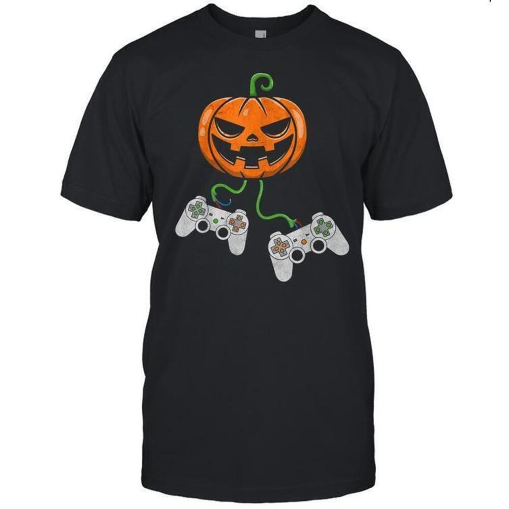 Halloween Video Game Controller Pumpkin Shirt